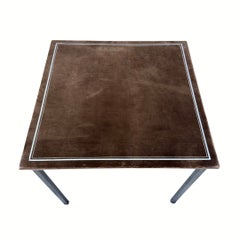 Christian Dior's iconic 1970s design. folding game table, chromed steel