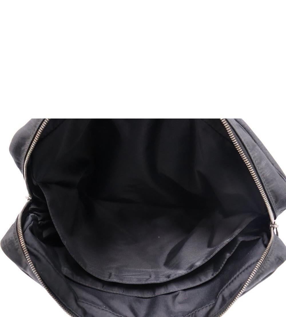 Chanel Black Iridescent Traveline CC Logo Bag 8