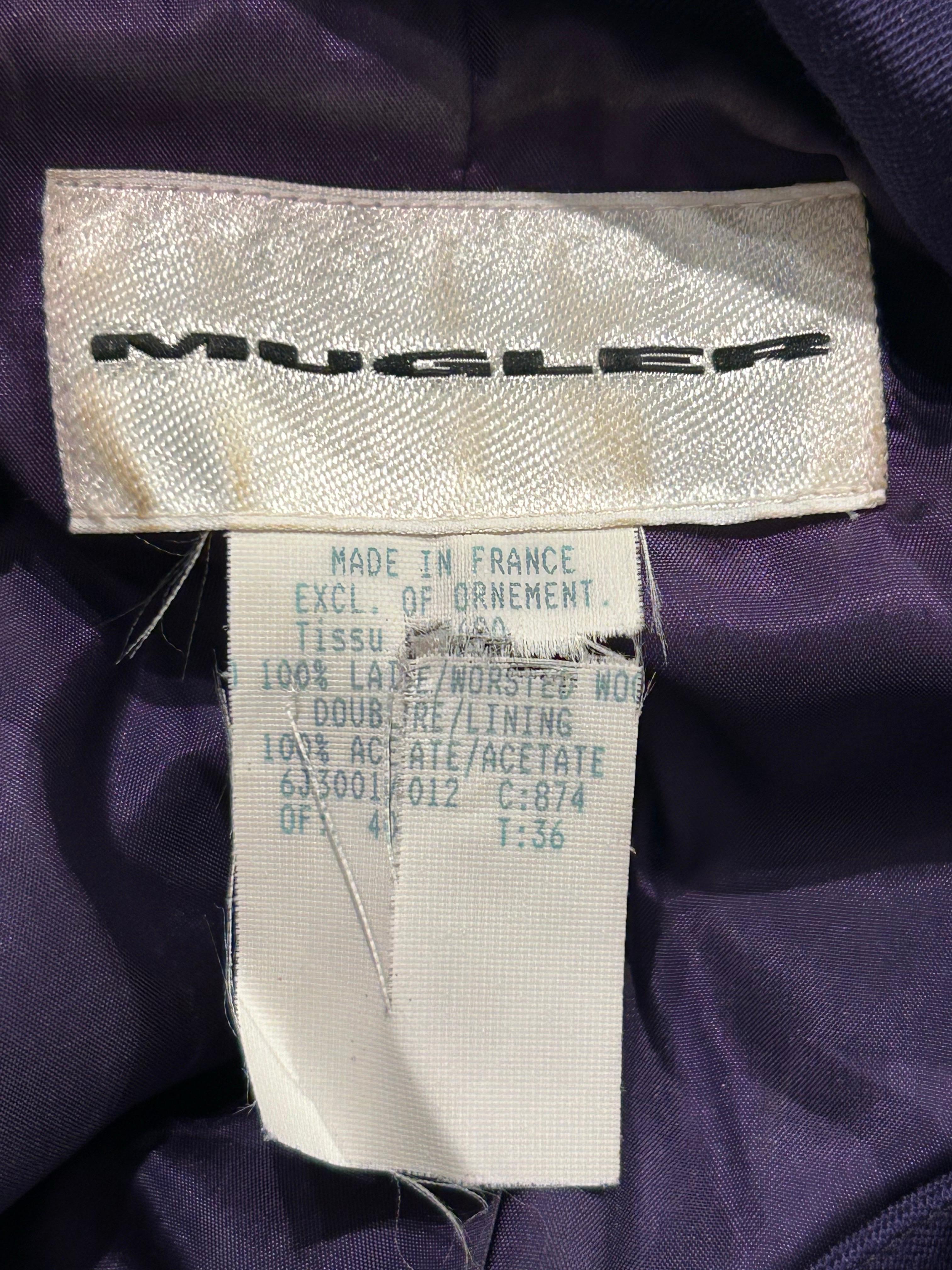 Mugler Vintage Twin Set in lana misura FR 36 in vendita 2