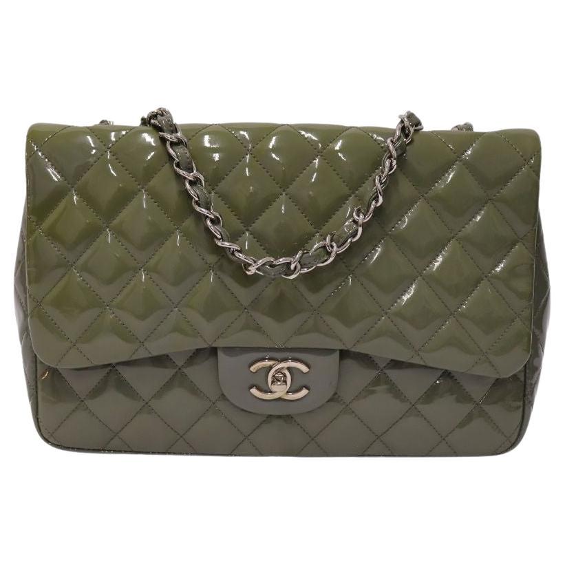Chanel Patent Leather Jumbo Classic Single Flap Bag