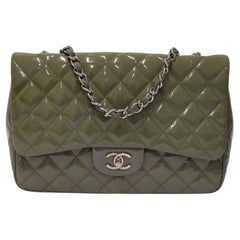 Chanel Patent Leather Jumbo Classic Single Flap Bag
