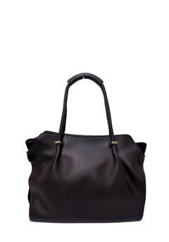 Bolso de mano tipo tote de cuero negro de Nina Ricci