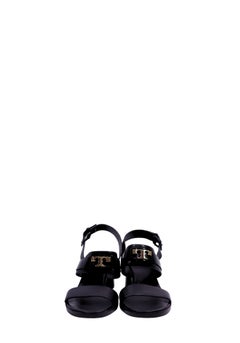 Sandalias de tacón grueso de cuero negro de Tory Burch - EU 37,5