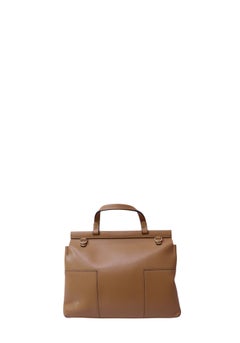 Tory Burch Tan Leather Top Handle Satchel Bag