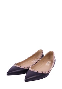 Valentino Garavani Rockstud Pointed-Toe Ballet Flats - EU 38