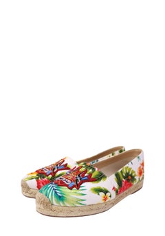 Christian Louboutin Dandelion Hawaiian Print Canvas Espadrilles - EU 37