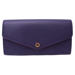 Louis Vuitton Navy Monogram Empreinte Sarah Wallet