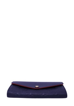 Louis Vuitton Navy Monogram Empreinte Sarah Wallet