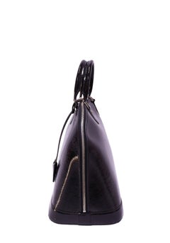 Louis Vuitton Alma GM Noir Electric Epi Patent Leather Handbag