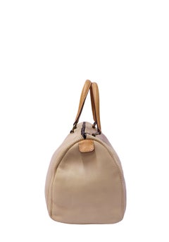 Carolina Herrera CH Monogram Embossed Leather Bowling Bag