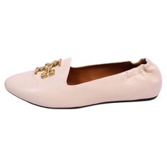 Ballerine Tory Burch in pelle color crema con logo - EU 38,5