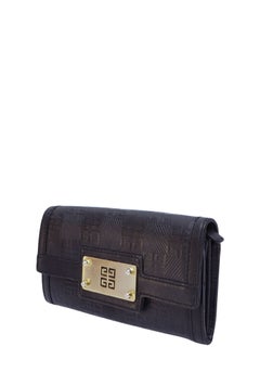 Givenchy 4G Embossed Black Leather Continental Wallet