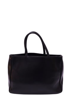 Furla Black Leather Tote Bag