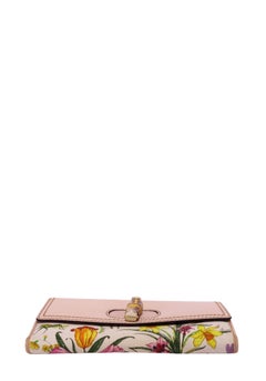 Gucci Bamboo 1947 Flora Canvas Continental Wallet