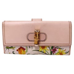 Gucci Bamboo 1947 Flora Canvas Continental Wallet