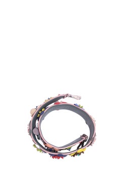 Fendi Floral Embellished Leather Shoulder Strap