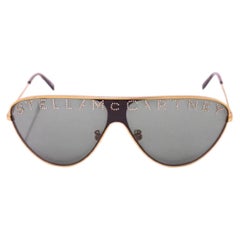 Stella McCartney Logo Shield Aviator Sunglasses