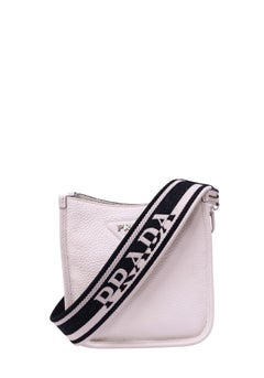 Prada Vitello Daino Leather Crossbody Bag with Logo Strap
