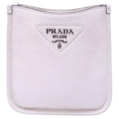 Prada Vitello Daino Leather Crossbody Bag with Logo Strap