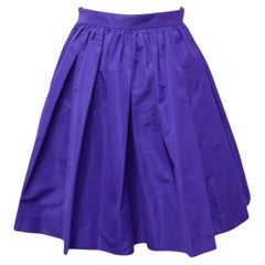 Miu Miu Purple Pleated A-Line Skirt - EU 38