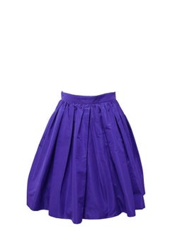 Miu Miu Purple Pleated A-Line Skirt - EU 38