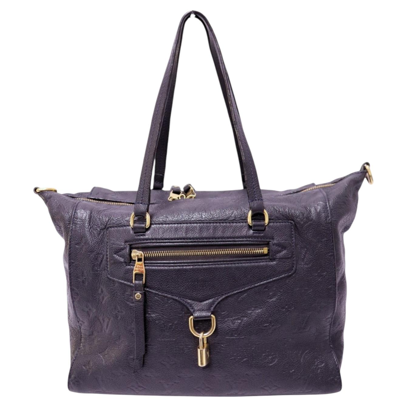 Louis Vuitton Aube Monogram Empreinte Leather Lumineuse PM Bag For Sale