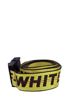 Off-White Industrial Belt Yellow – Logo Tape Statement Belt