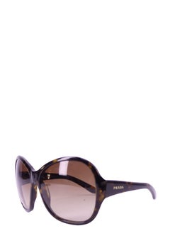 Prada Oversized Tortoiseshell Oval Sunglasses