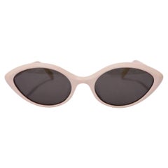 Gafas de sol Celine Paris de color beige con montura de ojo de gato y cristales gris oscuro