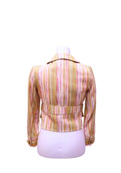 Dolce & Gabbana Striped Metallic Cropped Blazer - EU 38