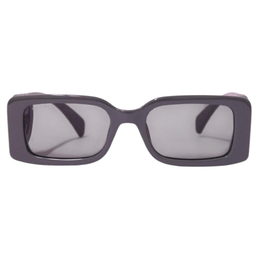 Gucci Grey Rectangular Acetate Sunglasses