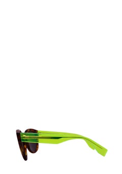 Occhiali da sole Fendi in tartaruga e verde neon