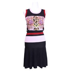 Robe midi sans manches en maille imprimée Just Cavalli - XS