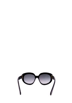Louis Vuitton Black Oversized Oval Sunglasses with Gold Hardware