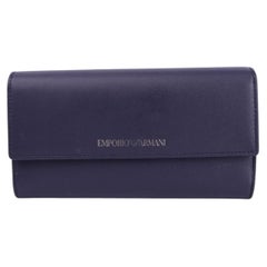 Emporio Armani Navy Leather Wallet