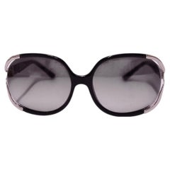 Fendi Black & Silver Oversized Gradient Sunglasses