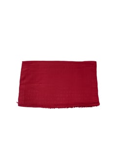 Bvlgari Red Logo Jacquard Scarf Shawl