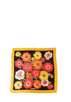 Salvatore Ferragamo Floral Print Silk Square Scarf