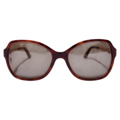 Cartier Tortoiseshell Square Sunglasses with Gold Metal Temples