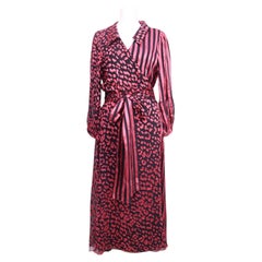 Alice + Olivia Abigail Mixed Print Wrap Dress - US 12 / EU 44