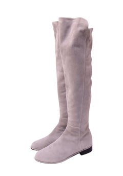 Stuart Weitzman Grey Suede Over-the-Knee Boots - EU 39