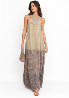 Missoni Metallic Knit Halter Maxi Dress - US 4 / EU 36