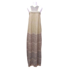 Missoni Metallic Knit Halter Maxi Dress - US 4 / EU 36