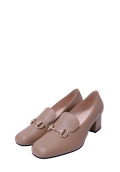 Gucci Horsebit Leather Mid Block Heel Pumps - EU 39.5