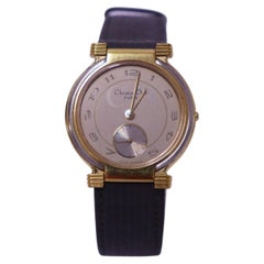Christian Dior Paris Swiss Quartz Two-Tone Watch with Leather Strap