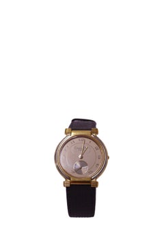 Christian Dior Paris Swiss Quartz Two-Tone Watch with Leather Strap