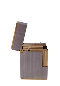 S.T. Dupont Vertical Guilloché Gold-Tone Lighter
