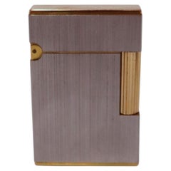 S.T. Dupont Vertical Guilloché Gold-Tone Lighter