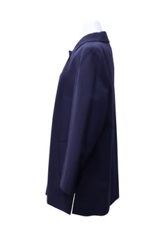 Givenchy Navy Single-Button Longline Blazer Coat - US 10