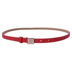 Cinturón fino de piel roja de Missoni con hebilla con el logotipo - Talla 44 (UE)